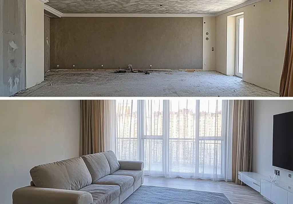 home repair before and after